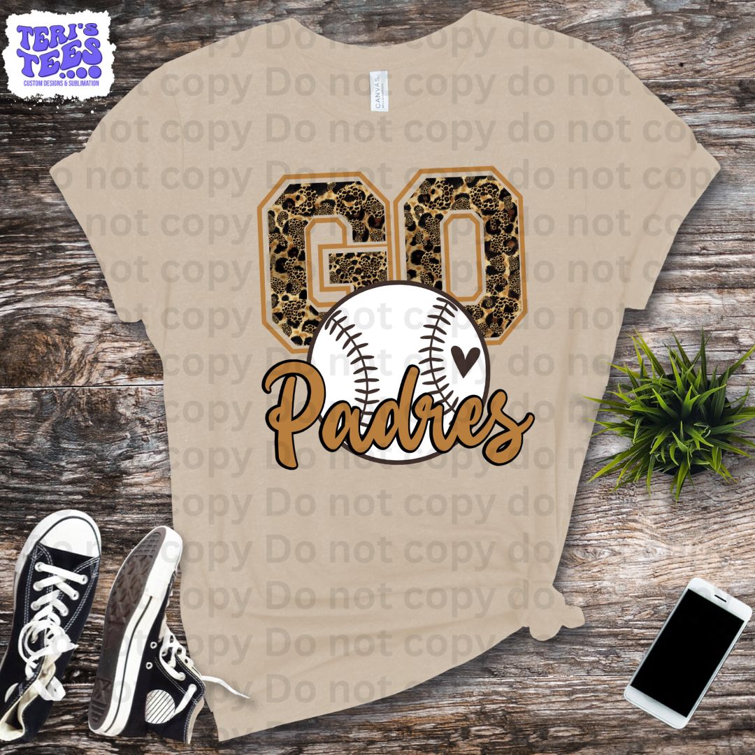 Go Padres Leopard on Tan