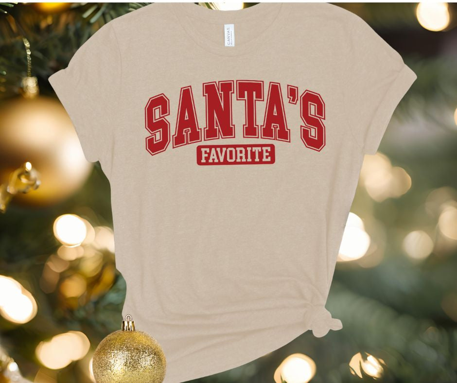 Santa's Favorite on Bella Canvas T-shirt
