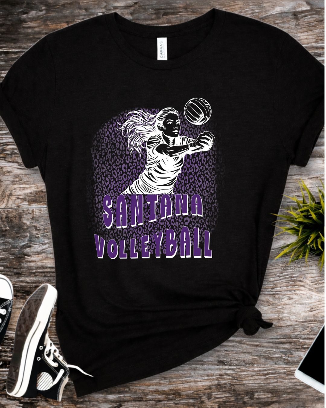 Santana Leopard Volleyball T-Shirt
