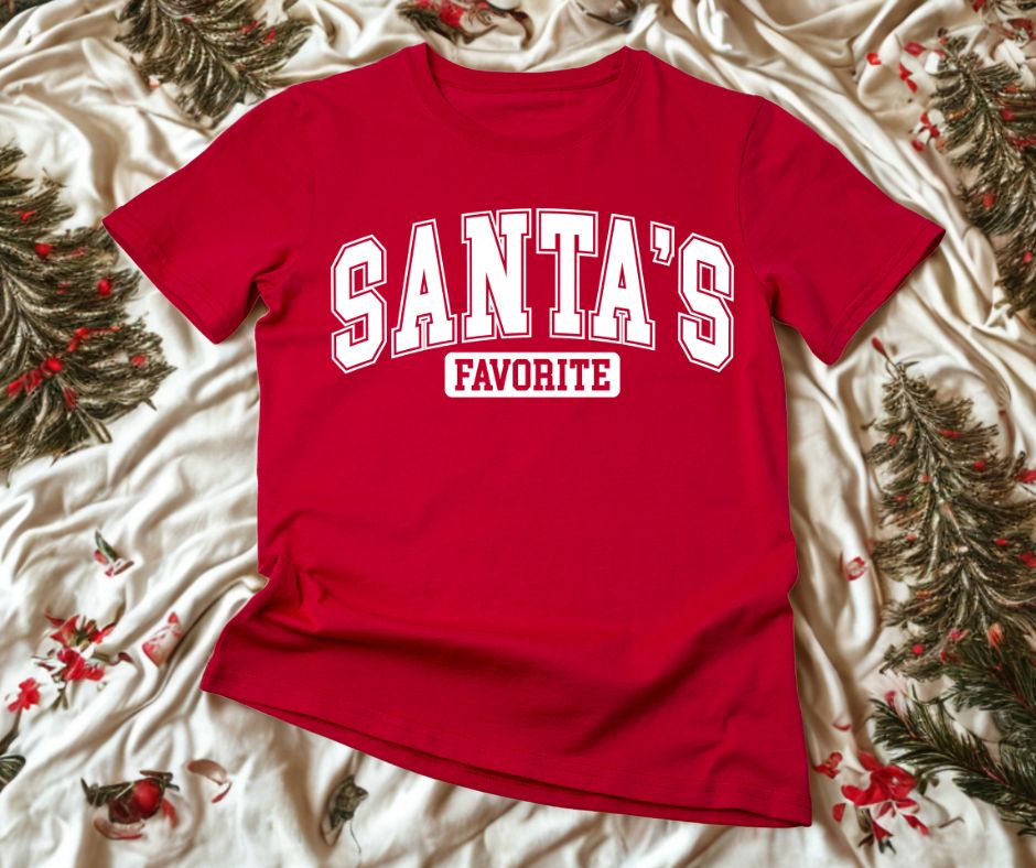 Santa's Favorite on Bella Canvas T-shirt