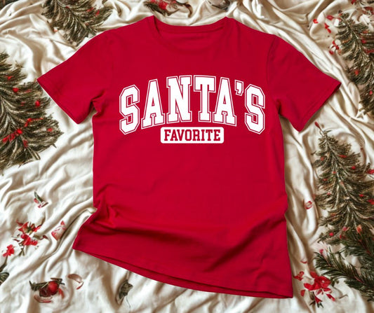 Santa's Favorite on Bella Canvas T-shirt