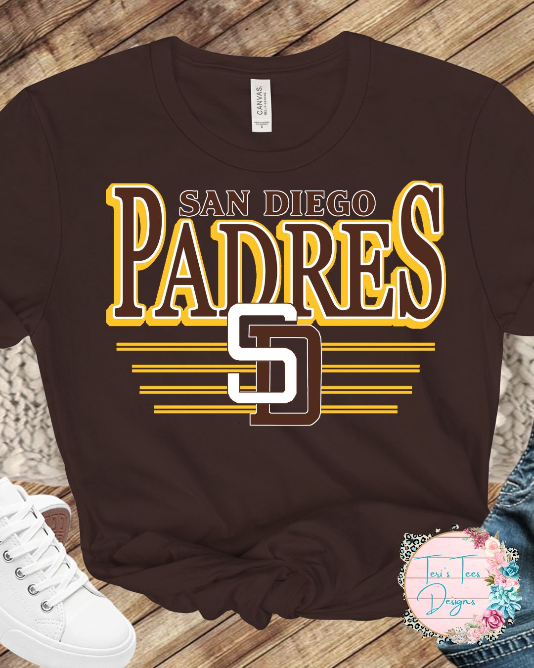 San Diego Padres Yellow/Brown T-Shirt