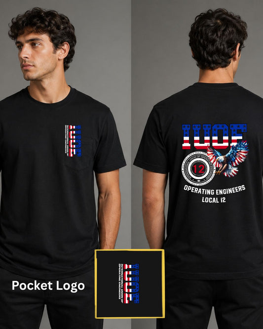 IUOE Eagle Patriot with Pocket Logo and back Design