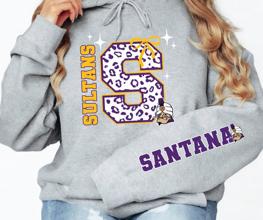 Santana Sultans Women's Hoodie with sleeve accent