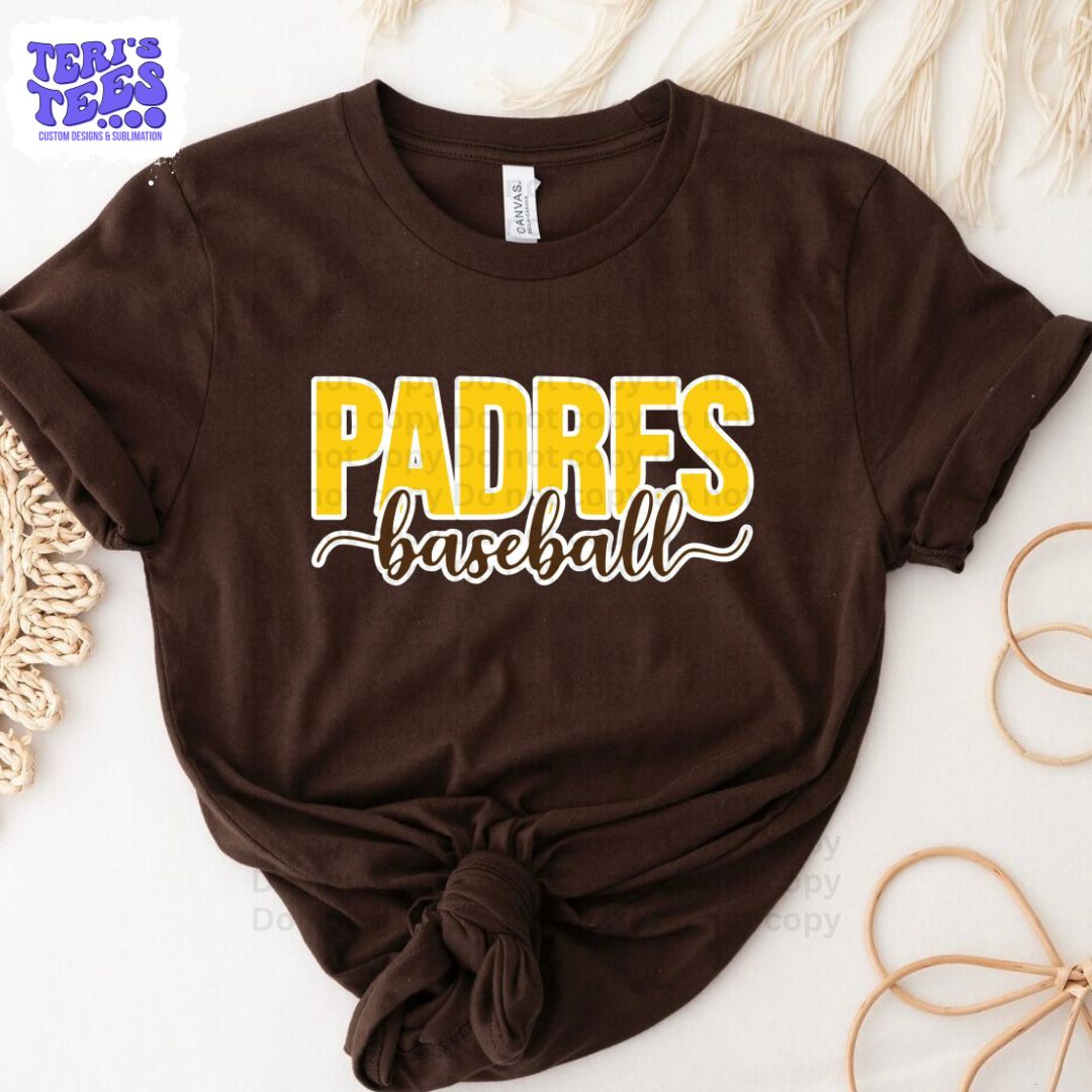 Padres Baseball Cursive T-Shirt