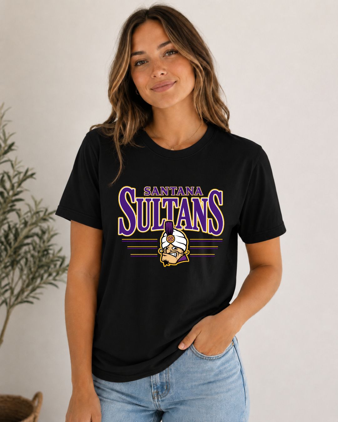 Santana High School Sultans Mascot T-Shirt