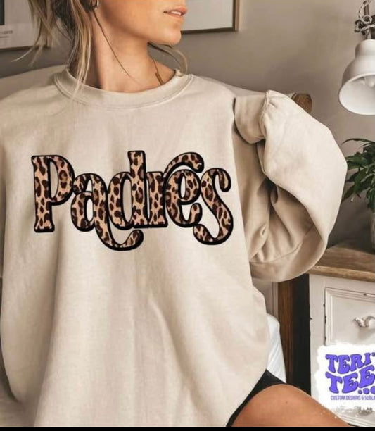 Padres Retro Leopard Crew Sweatshirt