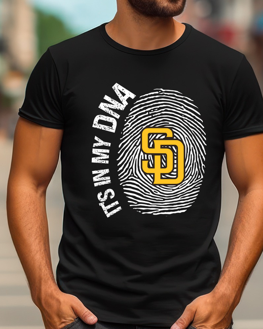 It's in my DNA SD Padres on Men's Black T-Shirt