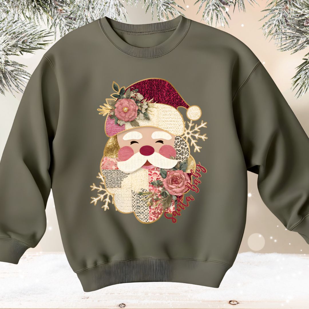 Santa Baby on Gildan Crew