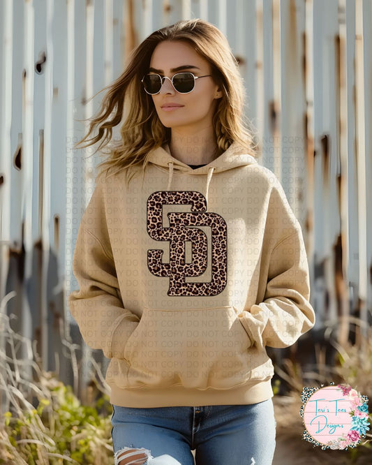 Padres SD Leopard Tan Hoodie