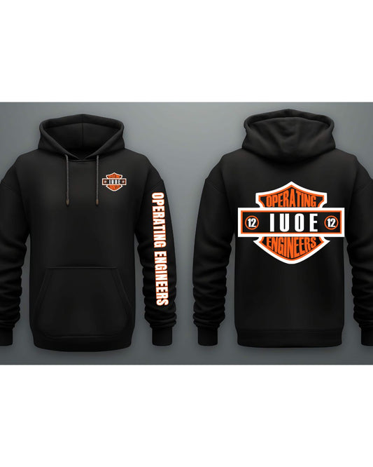 IUOE Operating Engineers Hoodie with sleeve accent