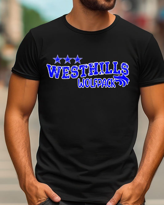 Westhills Wolfpack Wave Distressed T-Shirt