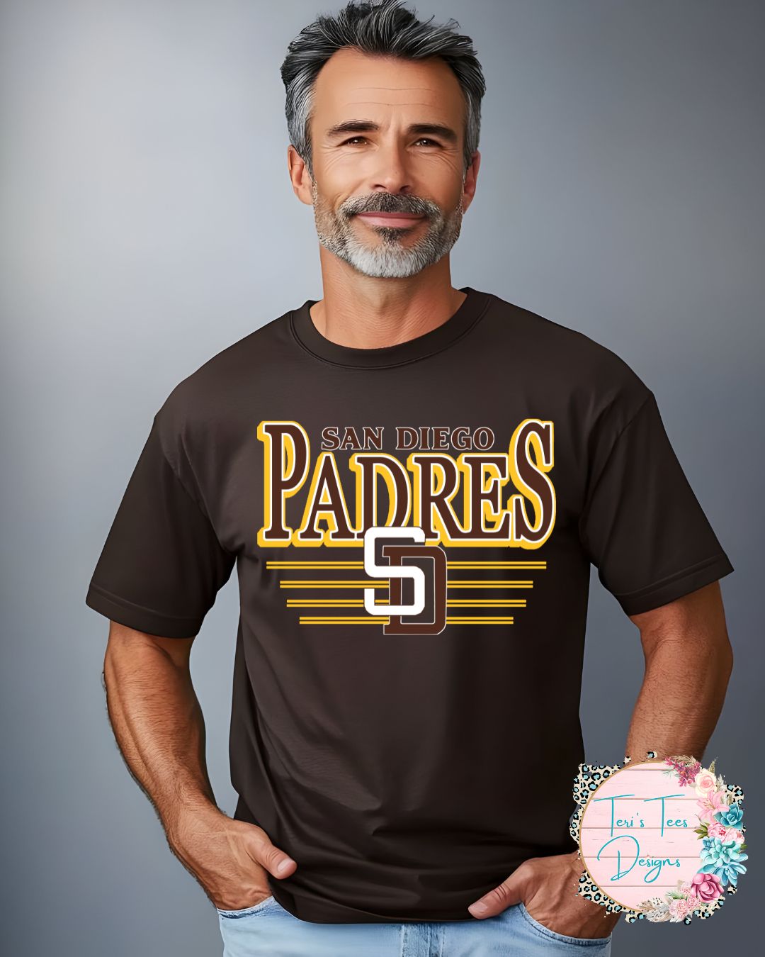 San Diego Padres Yellow/Brown Men's  T-Shirt
