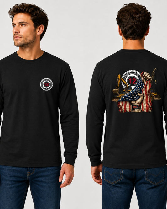 Patriotic Flag with equipment local 12 Long Sleeve