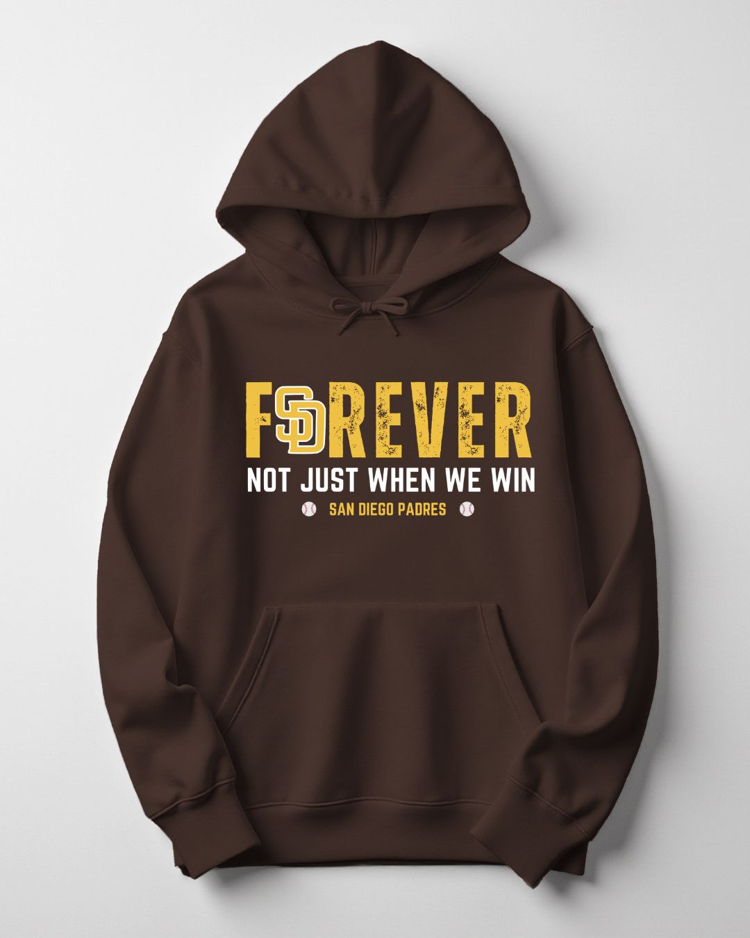 Forever not just when we win Unisex Gildan Brown Hoodie