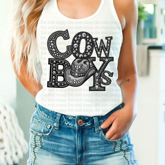 Cowboys Rhinestone Look Tank