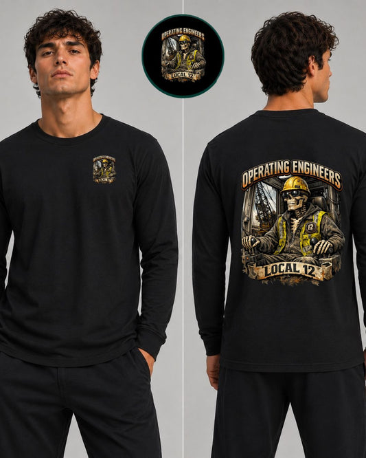 OE Local 12 Skeleton Driven Crane Long Sleeve T-Shirt