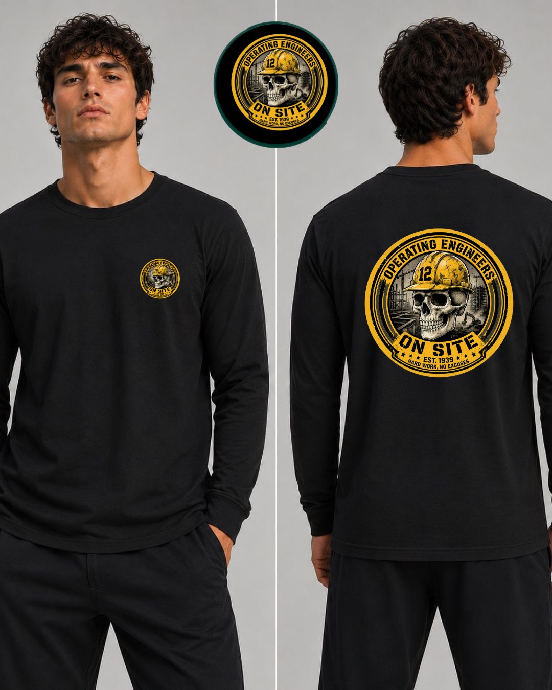 Operating Engineers On-Site Skull Long Sleeve