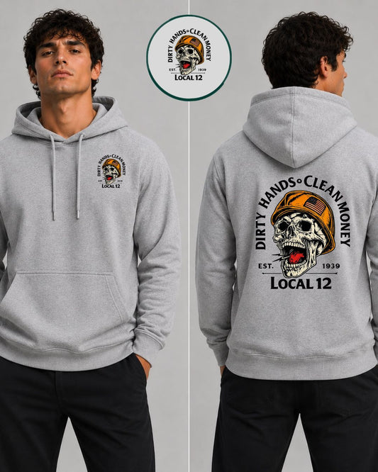 Dirty Hands Clean Money Skull Hoodie