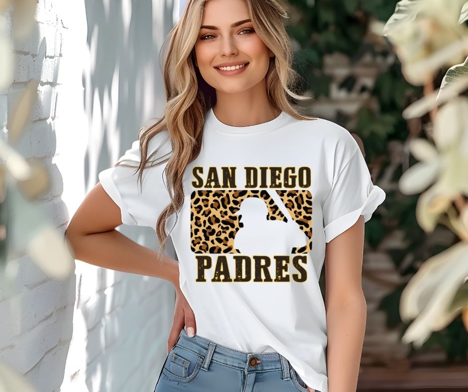 San Diego Padres Leopard  Women's T-Shirt