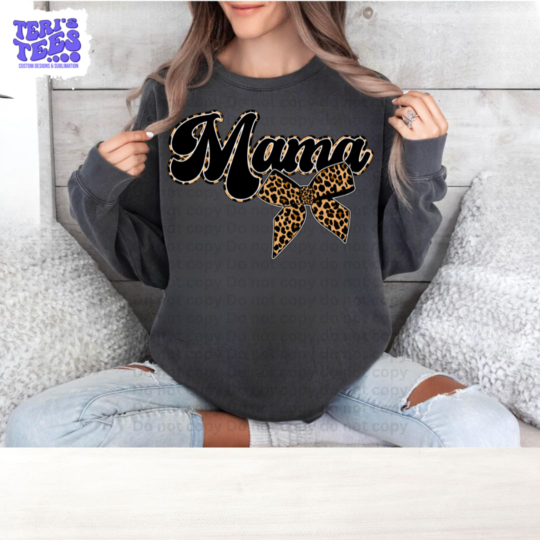 Mama Leopard Bow Crew
