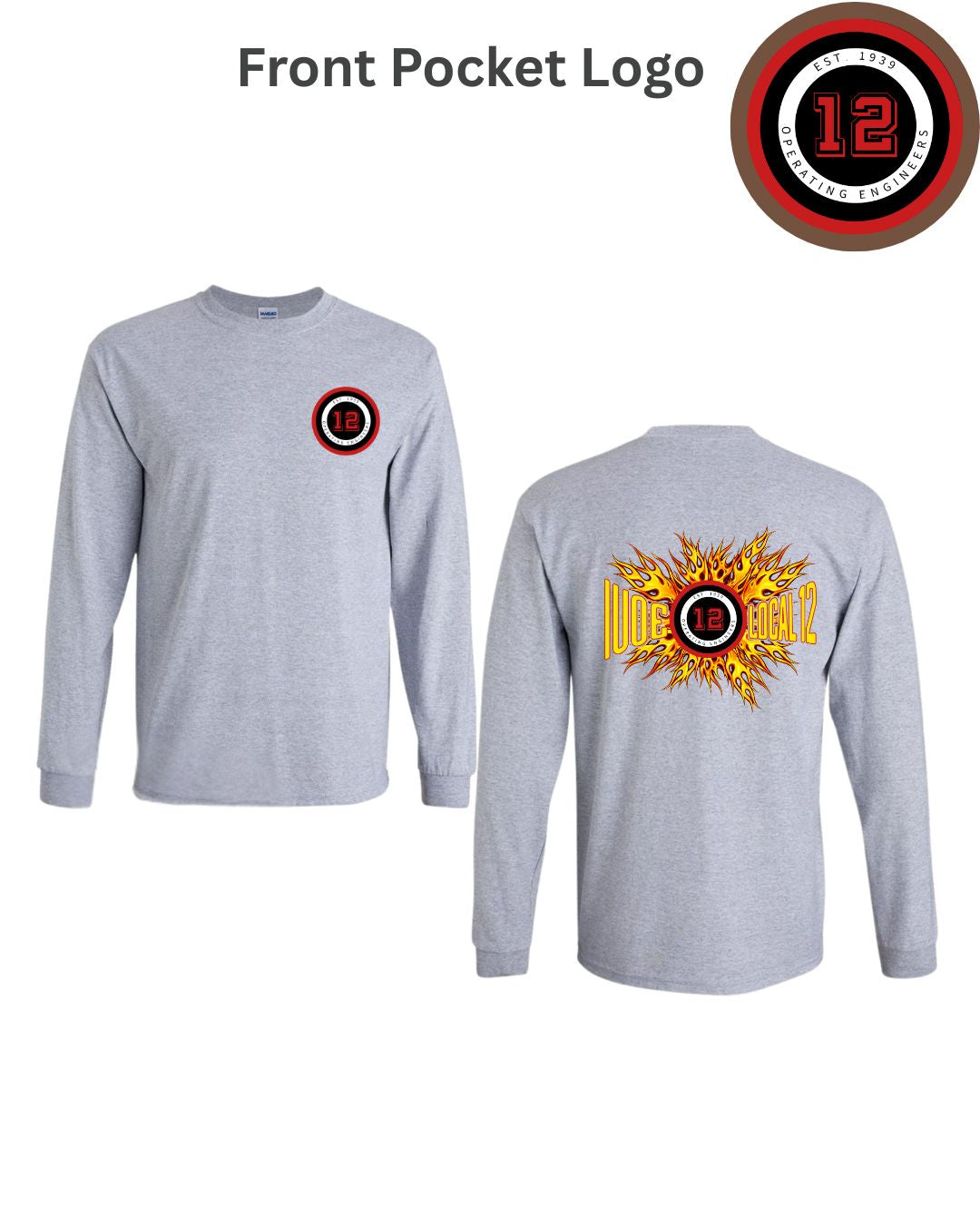 IUOE Flames Long Sleeve T-Shirt