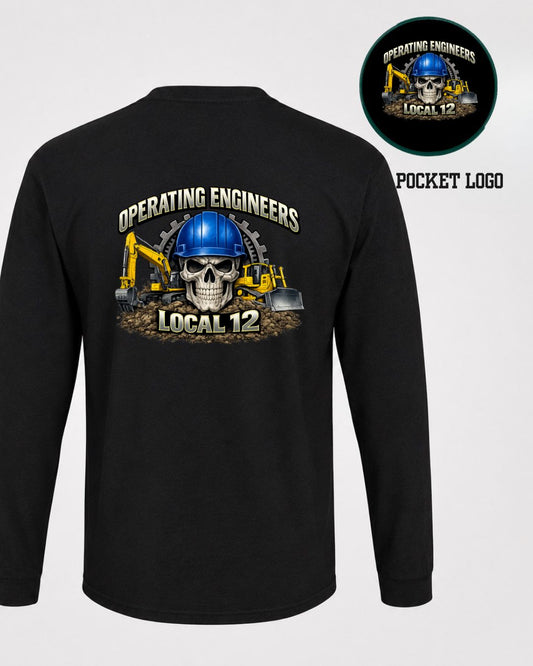 Operating Engineers Local 12 Skull Machinery Long Sleeve