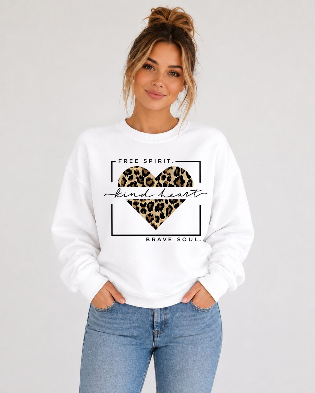 Free Spirit kind heart brave soul Crew Sweatshirt