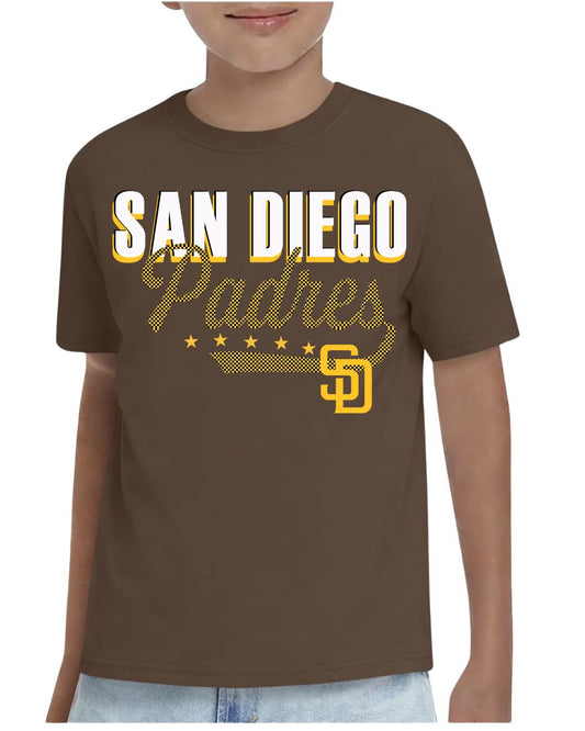 San Diego Padres Checkered Youth T-Shirt