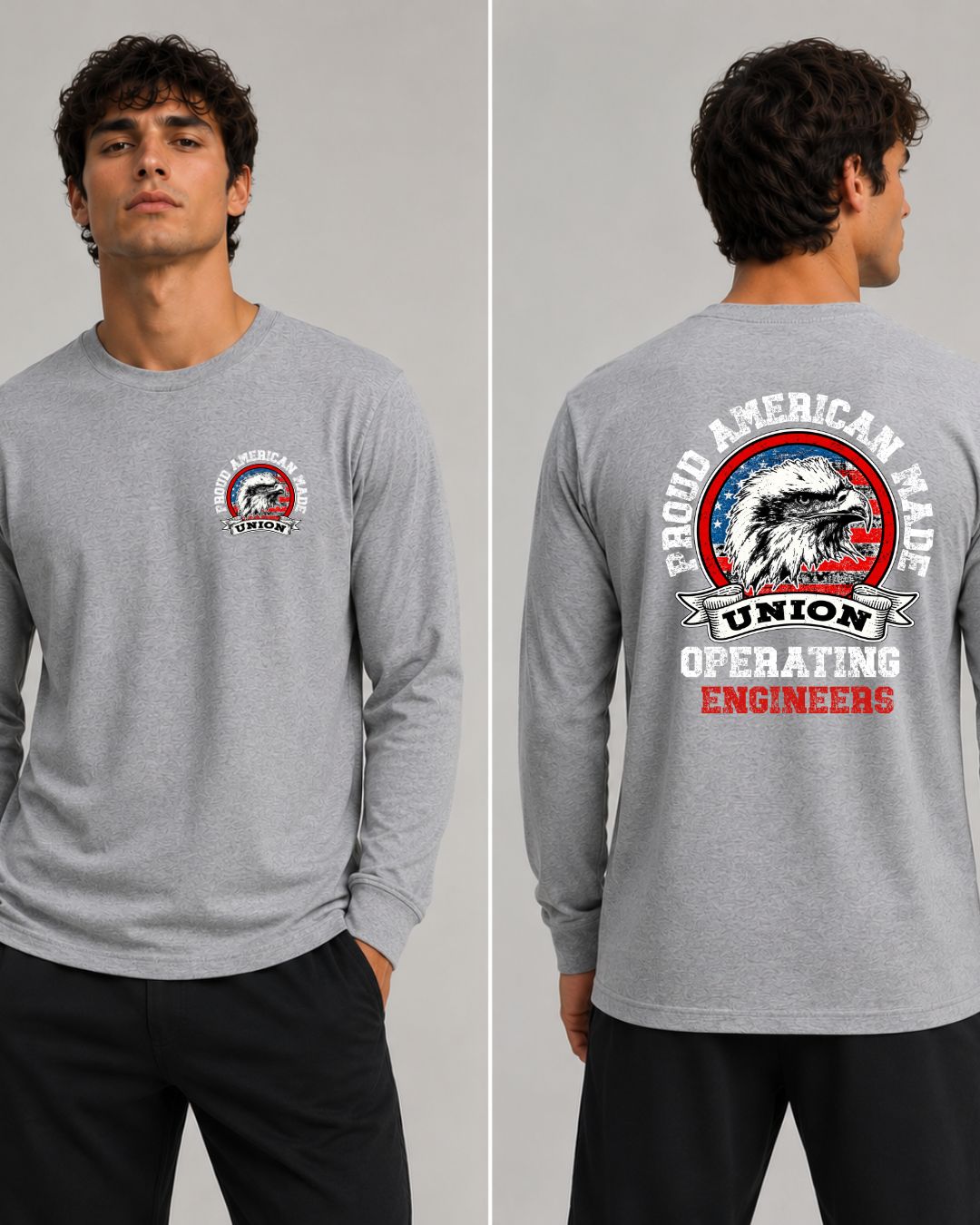 Proud American Made Operating Engineers Long Sleeve T-Shirt