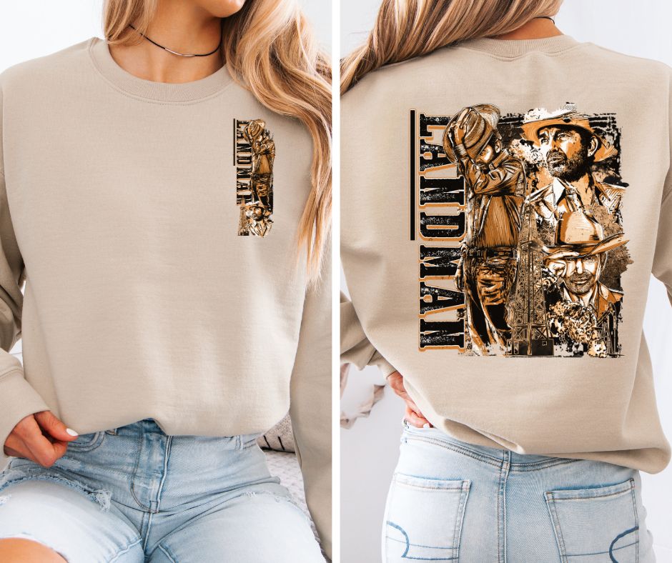 Land-Man Women's Crew Gildan Sweatshirt