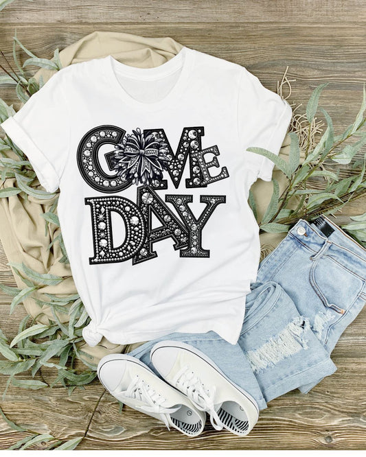 Competition Day Cheer Rhinestone Look T-Shirt