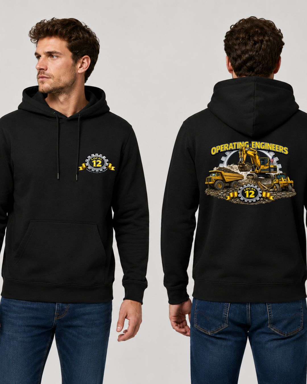 Operating Engineers LocaL 12 Ribbon Men's Hoodie