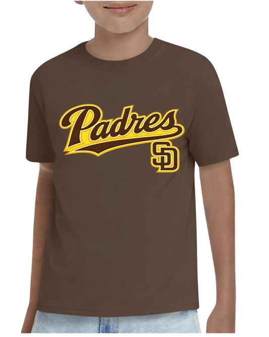 Padres SD Youth T-Shirt Boston Font