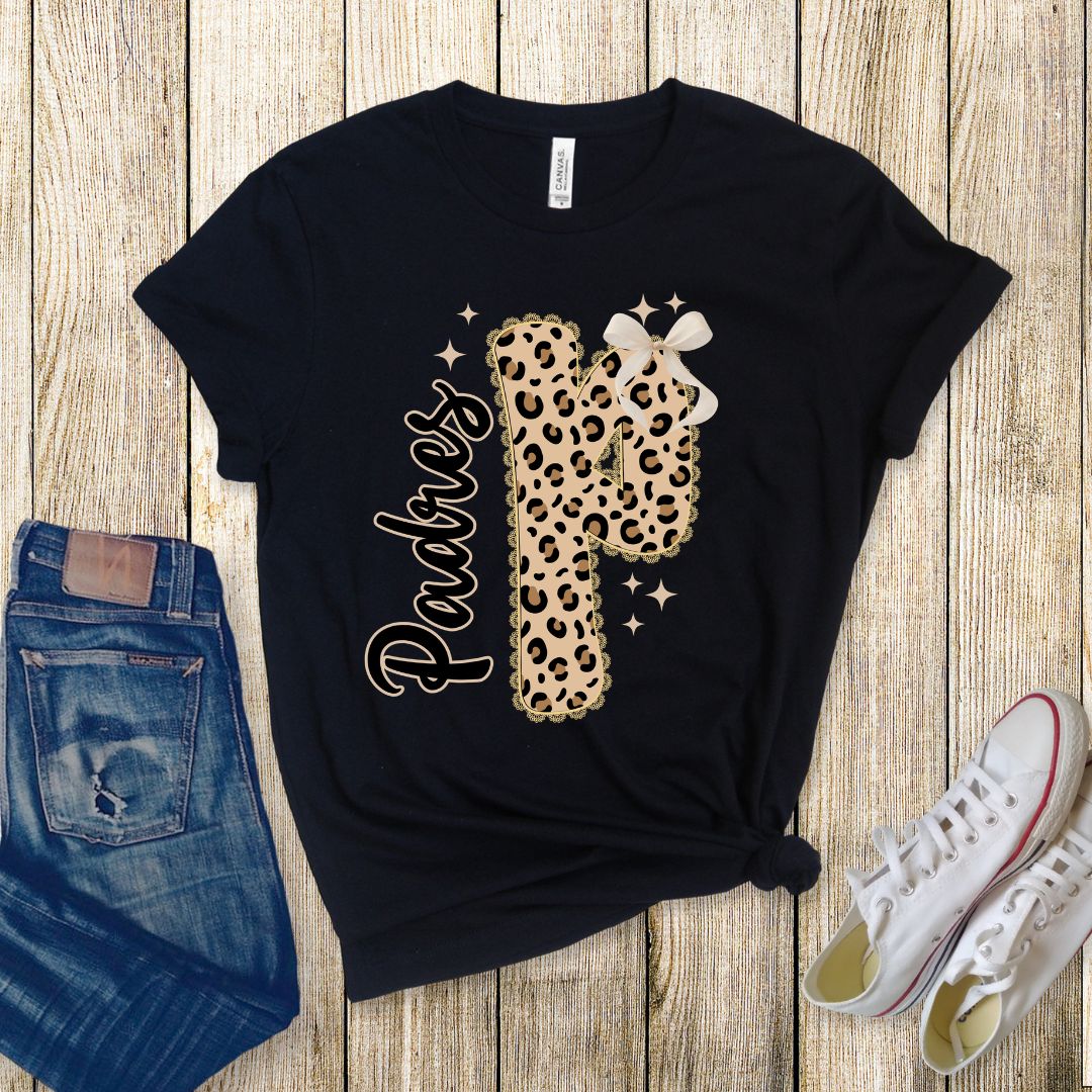 Padres Leopard P Lace Womens Bella Canvas T-Shirt