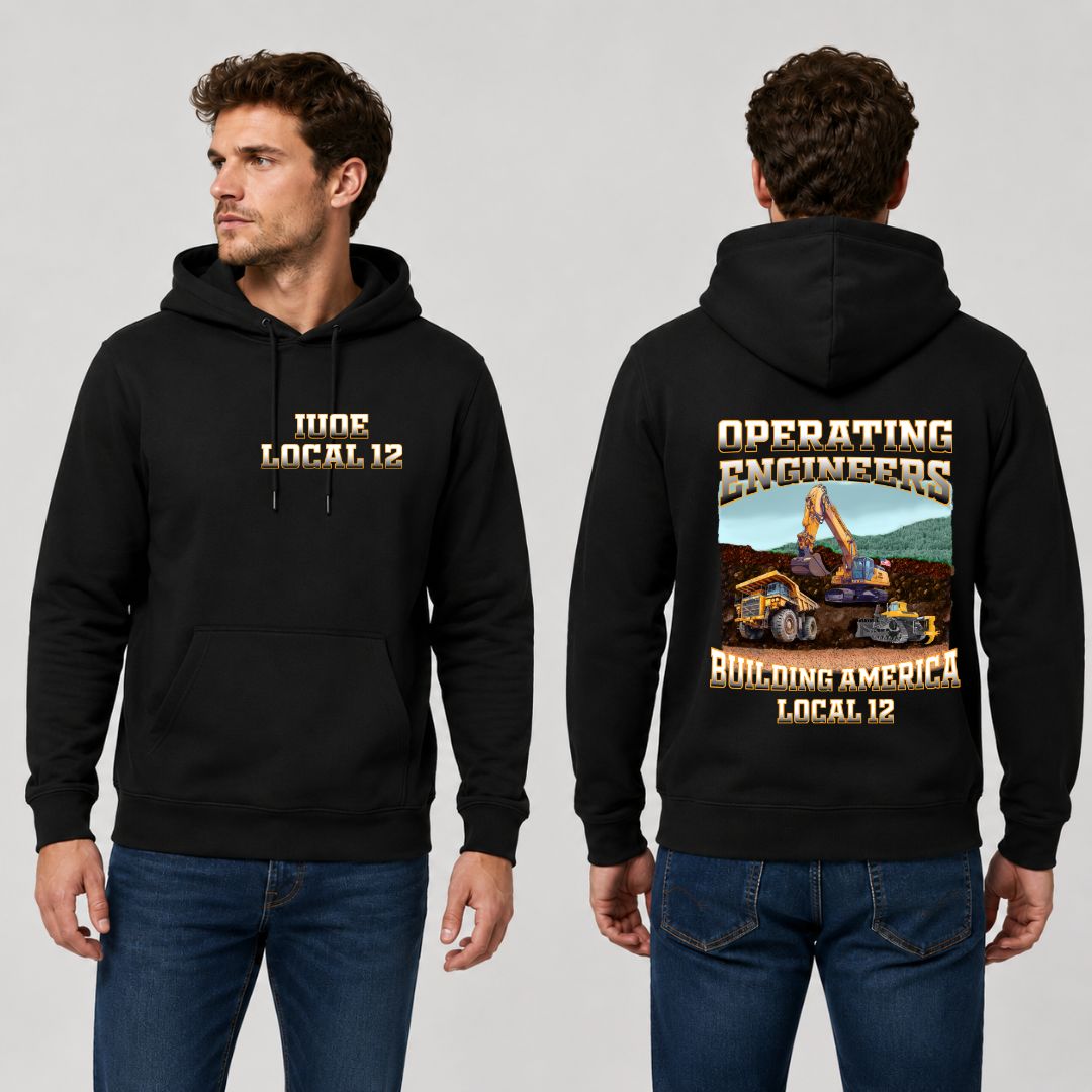Operating Engineers Ombre Building America Hoodie