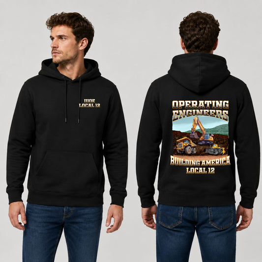 Operating Engineers Ombre Building America Hoodie