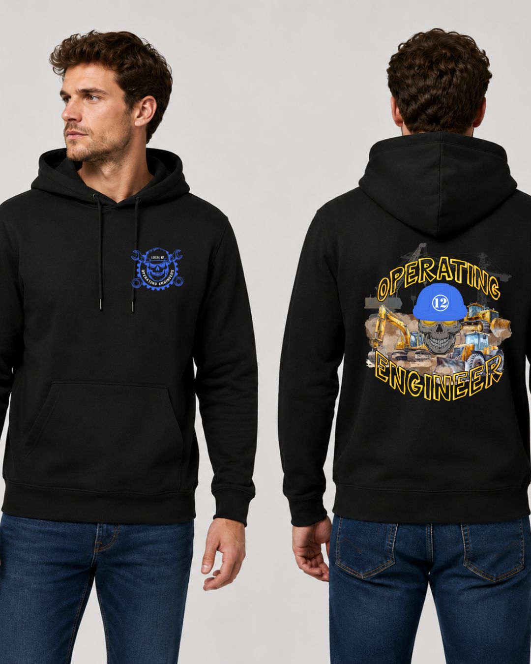 Operating Engineers Local 12 Equipment with pocket logo Hoodie