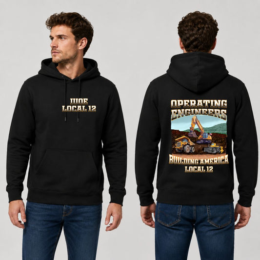 Operating Engineers Ombre Building America Hoodie