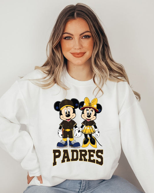 Padres Bundle M & M #2 Design Women's Gildan Crew Sweatshirt