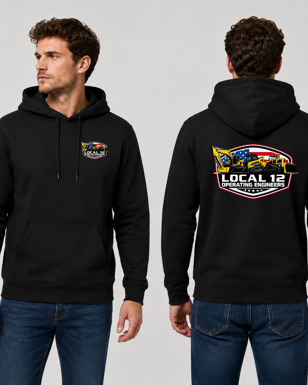 Local 12 Logo with flag Hoodie