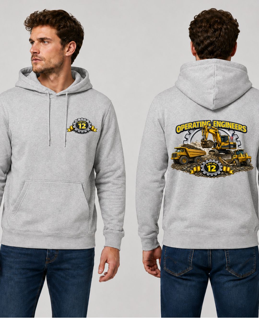 Operating Engineers LocaL 12 Ribbon Men's Hoodie
