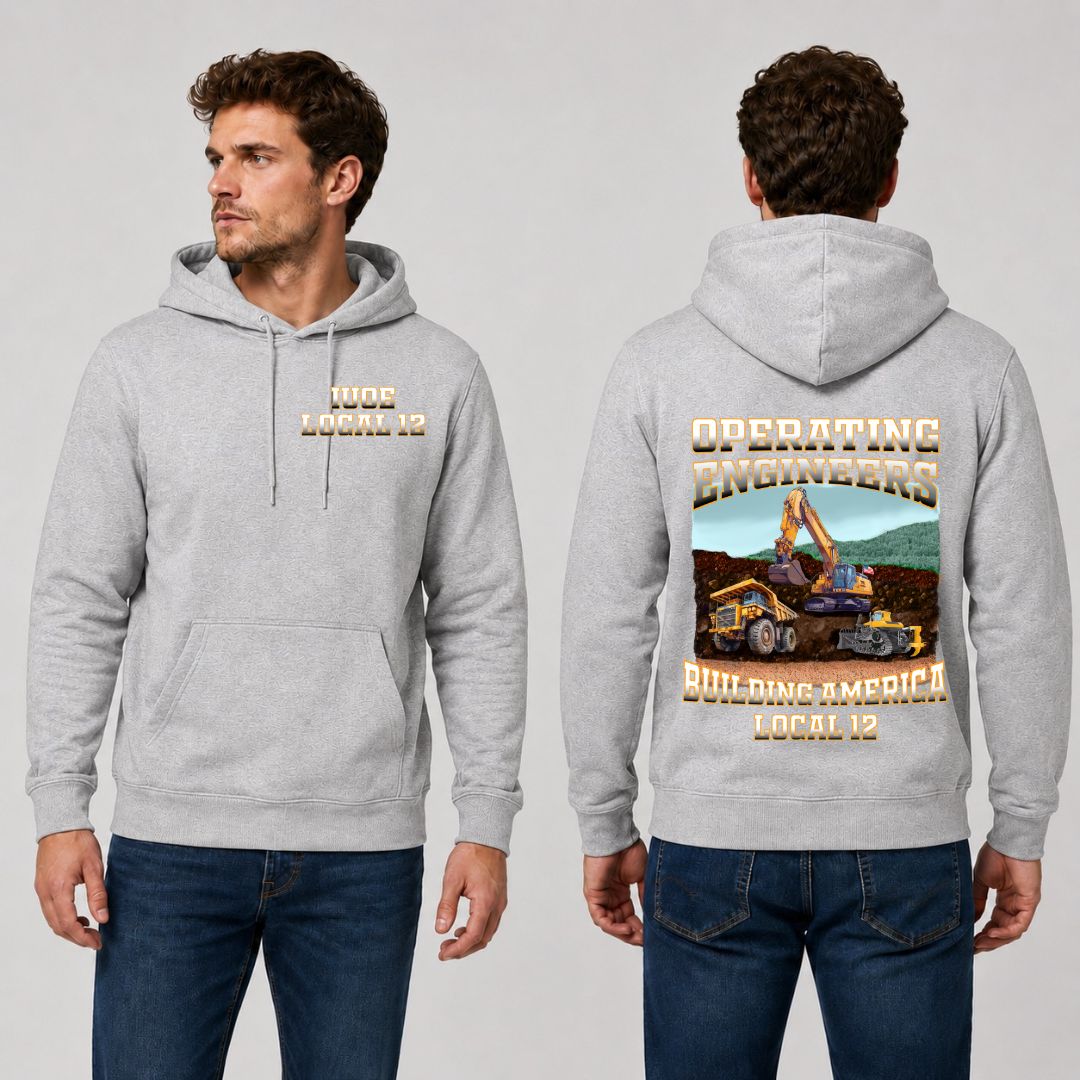 Operating Engineers Ombre Building America Hoodie