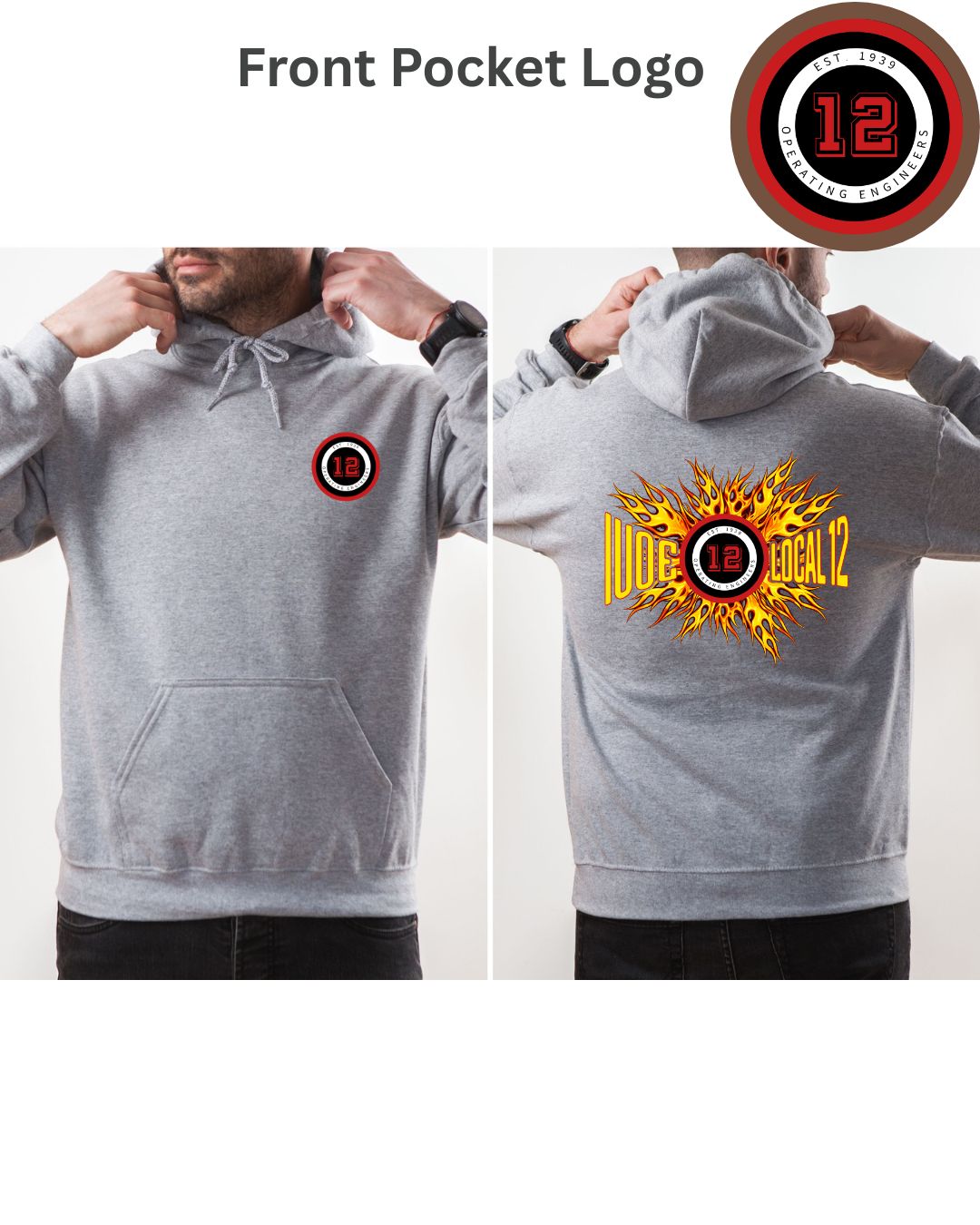Operating Engineers Flame Local 12 Gildan Hoodie