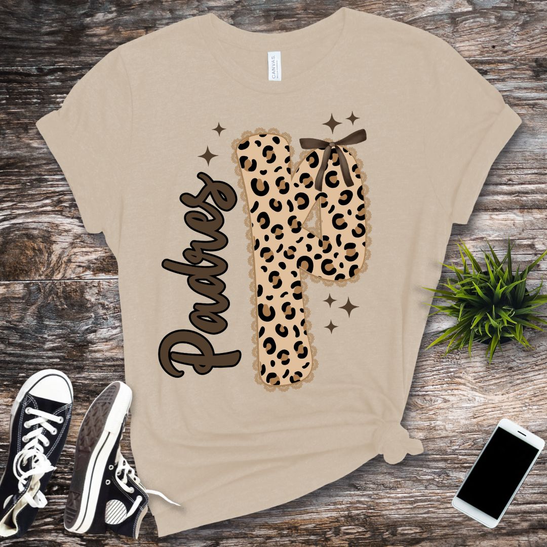 Padres Leopard P Lace Womens Bella Canvas T-Shirt