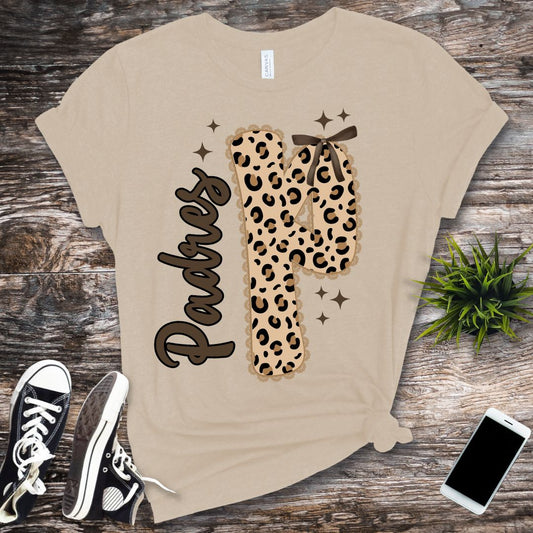 Padres Leopard P Lace Womens Bella Canvas T-Shirt