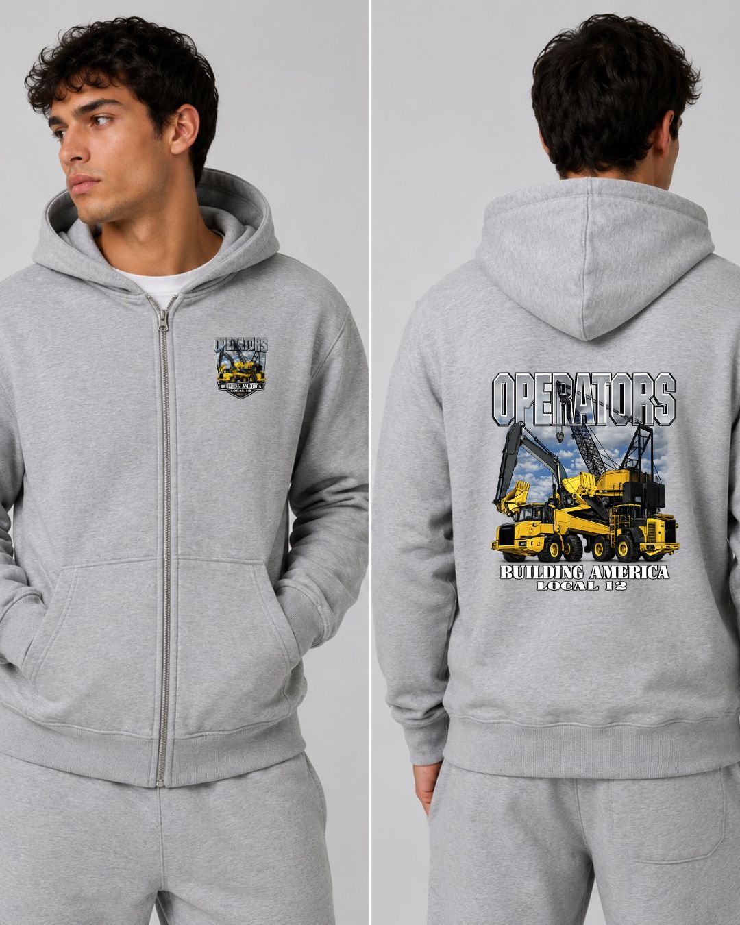 Operators Building America Local 12 Zip-Up Hoodie