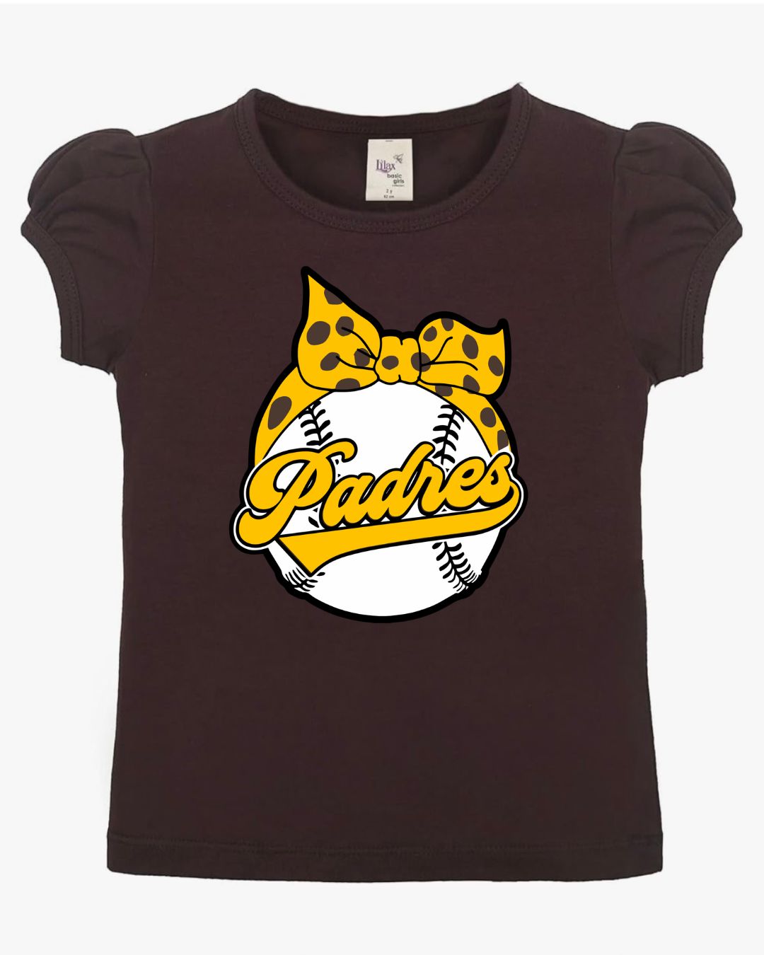 Padres Polka Dot Bow Youth T-Shirt