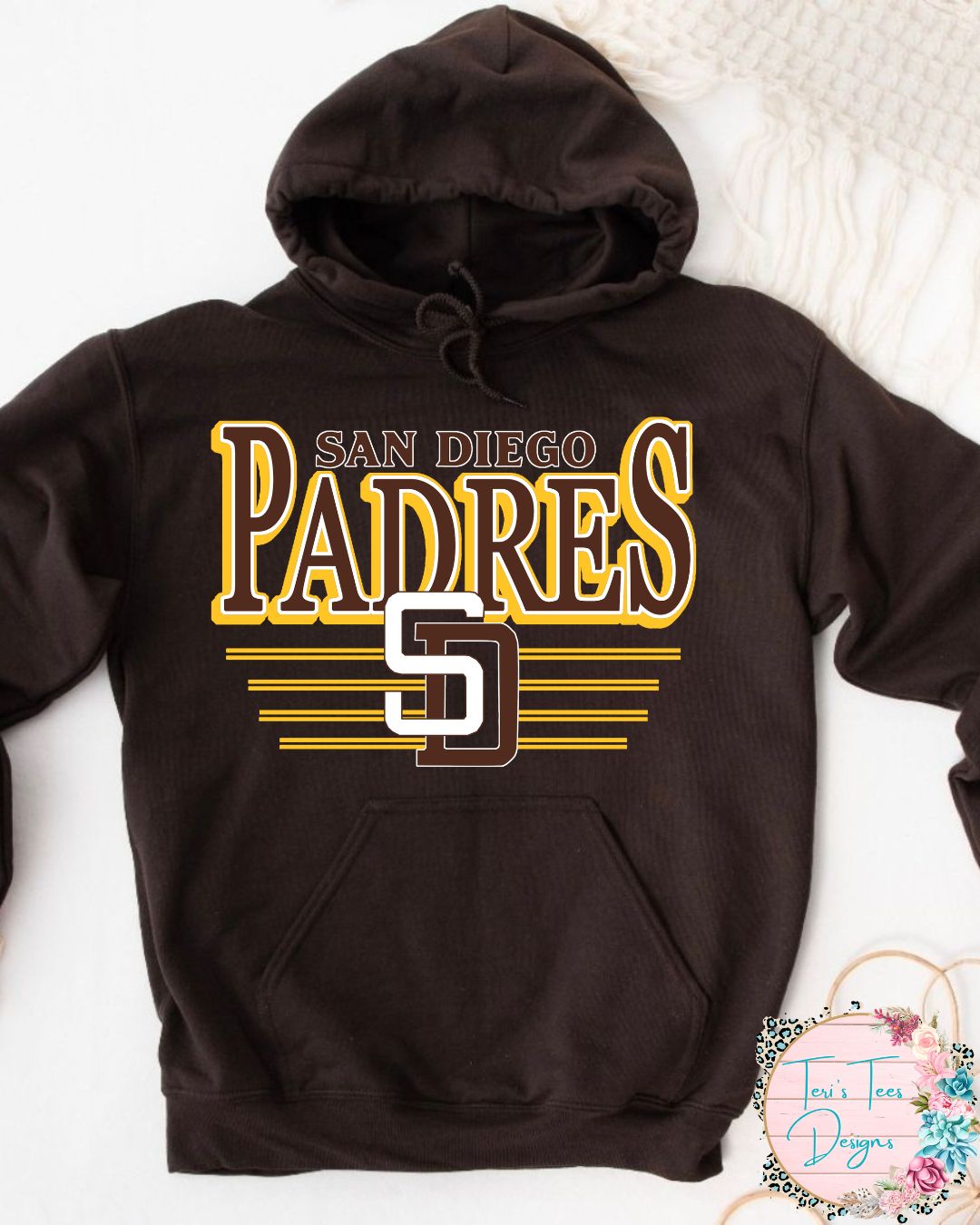 San Diego Padres Yellow/Brown Unisex Hoodie