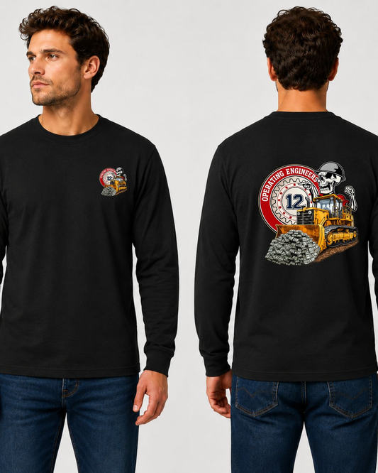 Operating Engineers IUOE The Working Class Shoveling Money Long Sleeve T-Shirt